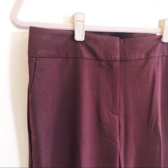 Ann Taylor Maroon Modern Slim Leg Dress Pants - Picture 4 of 12